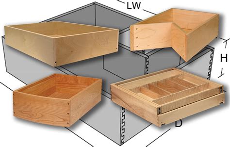 unassembled drawer boxes